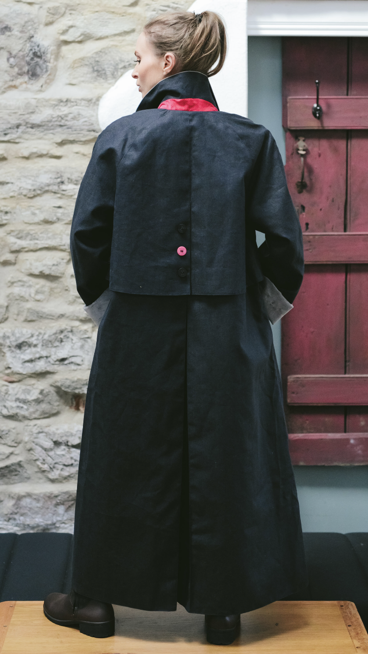 Long Walking Coat (LWC) NAVY/STONE/PINK