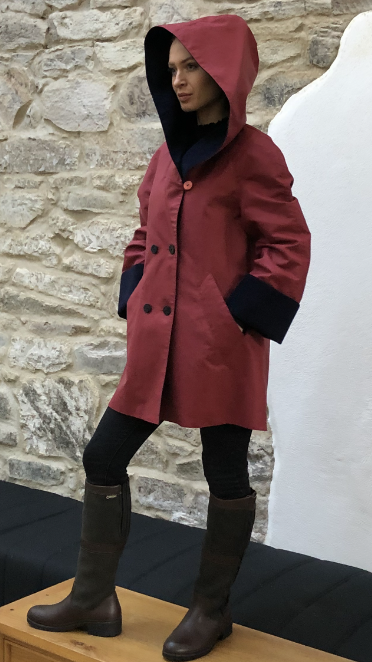 Short Hooded Coat (SHC) BERRY/NAVY