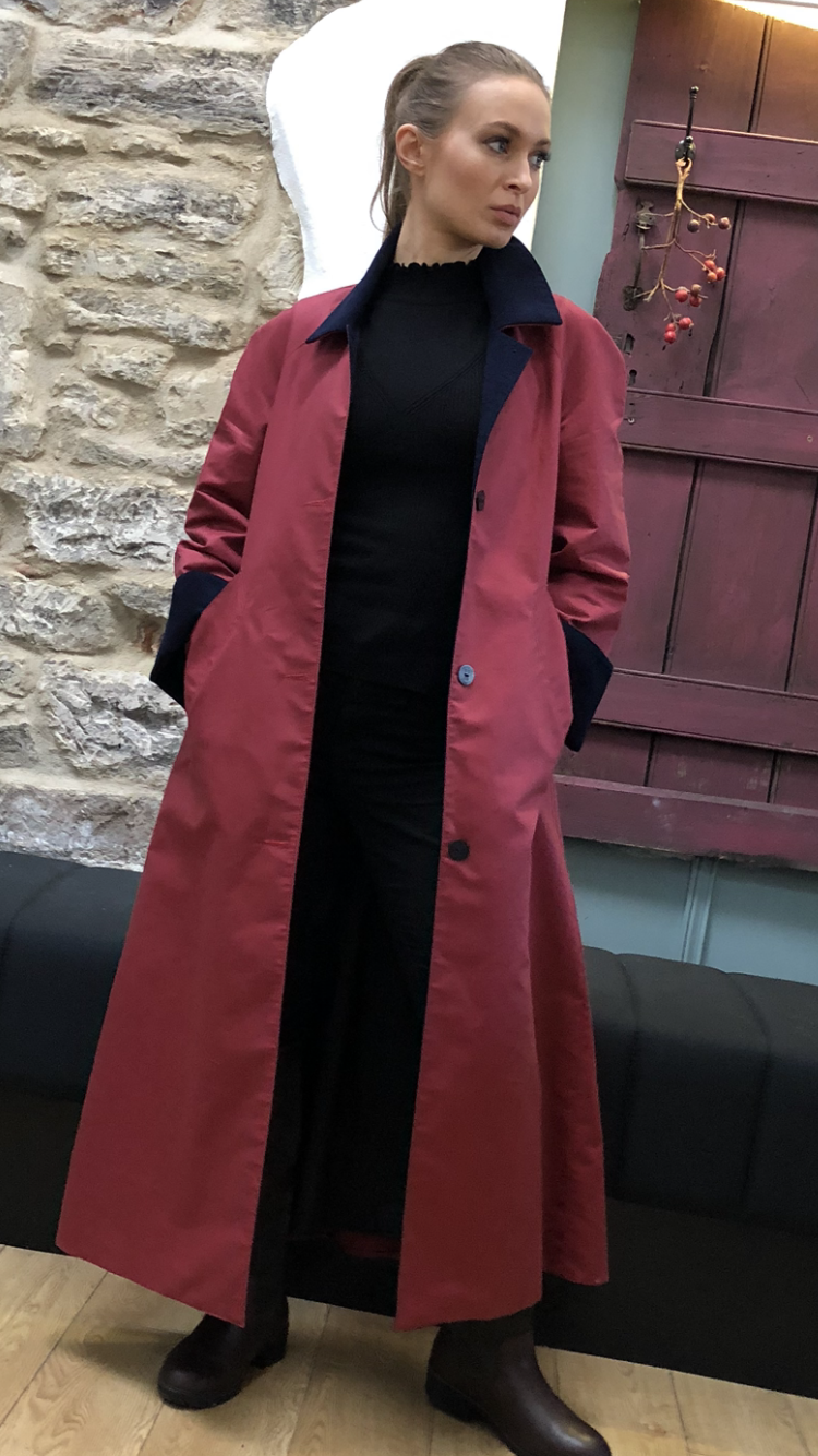 Long Walking Coat (LWC) BERRY/NAVY/ORANGE