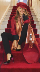 Long Walking Coat (LWC) BERRY/NAVY/ORANGE