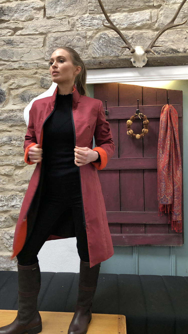High Fitted Coat (HFC) BERRY/ORANGE