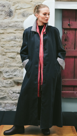 Long Walking Coat (LWC) NAVY/STONE/PINK